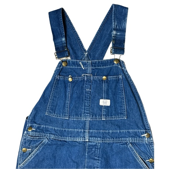 VINTAGE 50’S SEARS UNION MADE DENIM JEAN BIB UNISEX OVERALLS - Picture 3 of 11